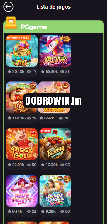 Desenvolvimento do Dobrowin Casino